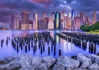 Cloudy Sky Over Manhattan - New York Puzzel (1000 stukjes)-2