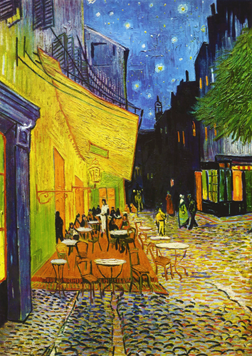 Vincent Van Gogh - Cafe Terrace at Night Puzzel (1000 stukjes)-2