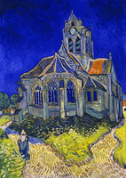 Vincent Van Gogh - De Kerk in Auvers-sur-Oise Puzzel (1000 stukjes)-2