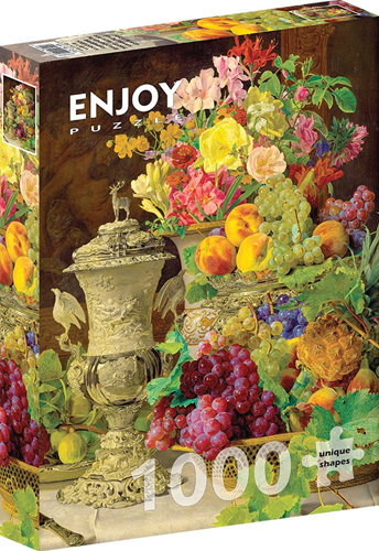 Ferdinand Georg Waldmüller - Stillleben mit Früchten Puzzel (1000 stukjes)