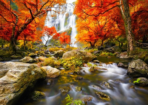 Autumn Waterfall Puzzel (1000 stukjes)-2