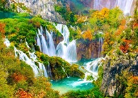 Watervallen in de Herfst Puzzel (1000 stukjes)-2