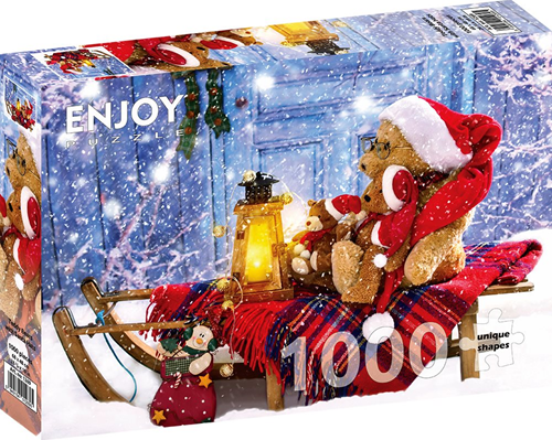 Teddy Bears with Christmas Hats Puzzel (1000 stukjes)