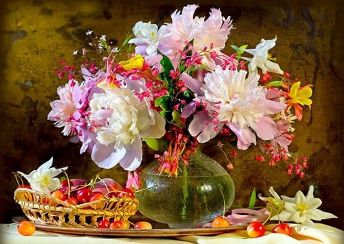 Peonies Beauty Puzzel (1000 stukjes)-2