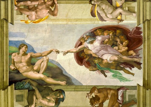 Michelangelo Buonarroti - The Creation of Adam Puzzel (1000 stukjes)-2