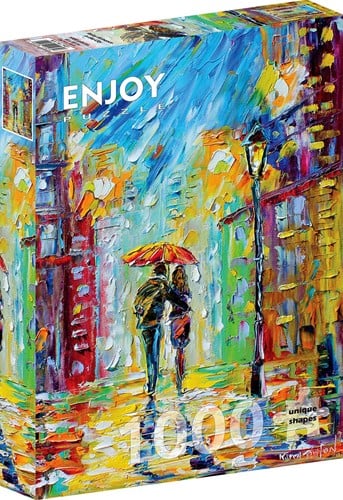 Rainy Romance in the City Puzzel (1000 stukjes)