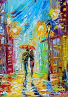 Rainy Romance in the City Puzzel (1000 stukjes)-2