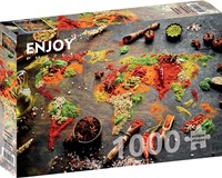 World Map in Spices Puzzel (1000 stukjes)