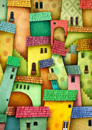 Joyful Houses Puzzel (1000 stukjes)-2