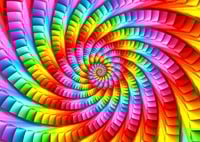 Psychedelic Rainbow Spiral Puzzel (1000 stukjes)-2