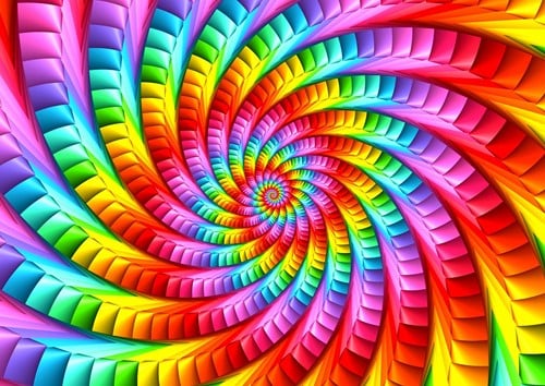 Psychedelic Rainbow Spiral Puzzel (1000 stukjes)-2