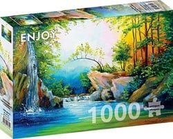 In the Woods near the Waterfall Puzzel (1000 stukjes)