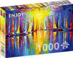 Rainbow Sailboats Puzzel (1000 stukjes)