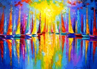 Rainbow Sailboats Puzzel (1000 stukjes)-2