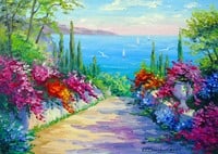 Sunny Road to the Sea Puzzel (1000 stukjes)-2