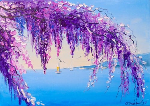Wisteria by the Sea Puzzel (1000 stukjes)-2