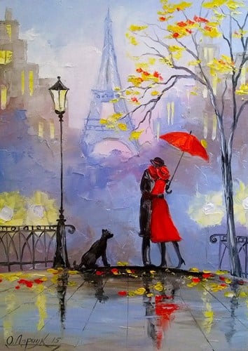 Rainy Day in Paris Puzzel (1000 stukjes)-2