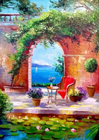 Sea View Through the Arch Puzzel (1000 stukjes)-2