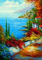Town by the Sea Puzzel (1000 stukjes)-2