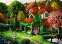 Cottage in the Forrest Puzzel (1000 stukjes)-2