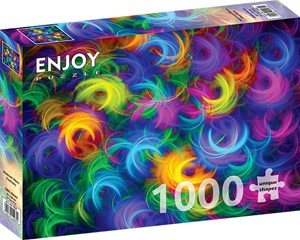 Afbeelding van het spel Abstract Neon Feathers Puzzel (1000 stukjes)