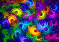 Abstract Neon Feathers Puzzel (1000 stukjes)-2