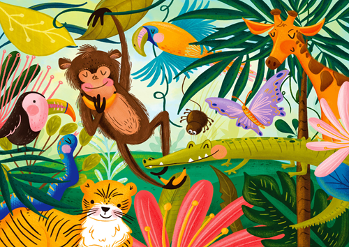 In the Jungle Puzzel (1000 stukjes)-2