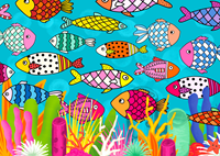 Patterned Fishes Puzzel (1000 stukjes)-2