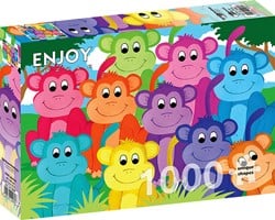 Rainbow Monkeys Puzzel (1000 stukjes)
