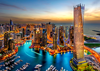 Dubai Marina at Night Puzzel (1000 stukjes)-2