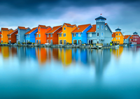 Houses on Water - Groningen Netherlands Puzzel (1000 stukjes)-2