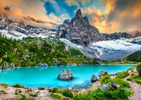 Sorapis Lake Dolomites - Italy Puzzel (1000 stukjes)-2
