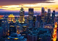 Montreal Skyline by Night, Canada Puzzel (1000 stukjes)-2