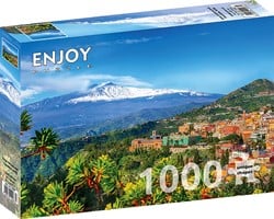 Etna Volcano and Taormina - Sicily Puzzel (1000 stukjes)