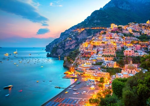 Positano at Dusk, Italy Puzzel (1000 stukjes)-2