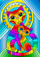 Inseparable Cat and Kitten Puzzel (1000 stukjes)-2