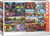 16 Scooters by Bigelow Puzzel (1000 stukjes)