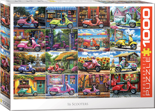 16 Scooters by Bigelow Puzzel (1000 stukjes)