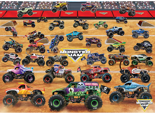 Monster Jam Truck Lineup Puzzel (1000 stukjes)-2