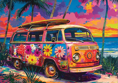 VW Bayside by Shawna Stewart Puzzel (500 stukjes)-2