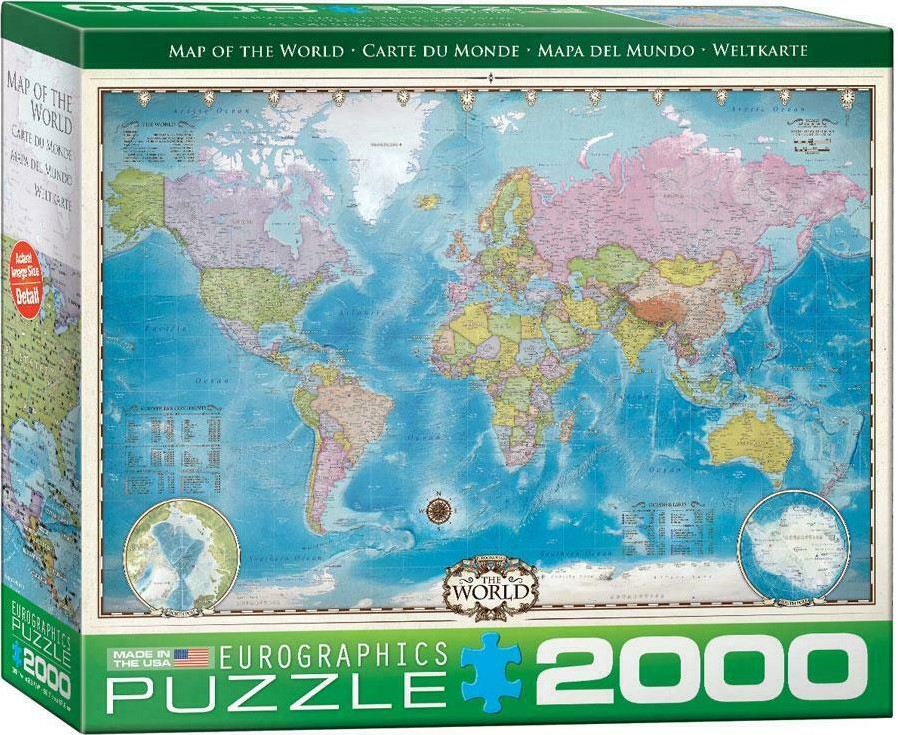 Map the World Puzzel (2000 stukjes) - kopen