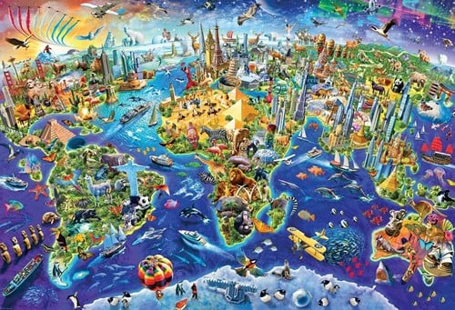Crazy World Puzzel (2000 stukjes)-2