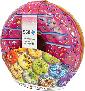 Afbeelding van het spelletje Donut Rainbow Tin Puzzel (550 stukjes)