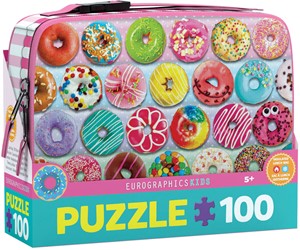 Afbeelding van het spelletje Delightful Donuts - Lunch Box Puzzel (100 stukjes)