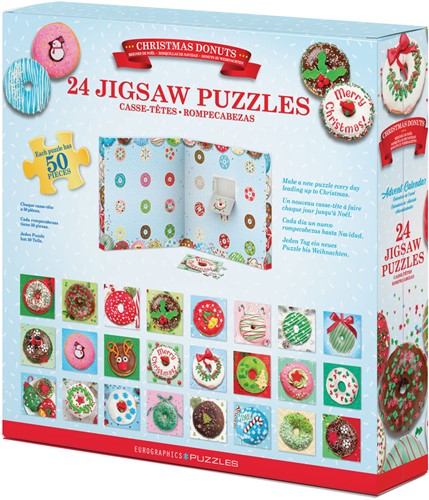 Puzzle Adventskalender - Christmas Donuts Puzzel (24 x 50 stukjes)-3