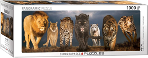 Afbeelding van het spelletje Big Cats - Panorama Puzzel (1000 stukjes)