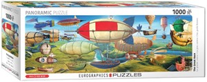 Thumbnail van een extra afbeelding van het spel The Great Race Panorama Puzzel (1000 stukjes)