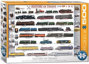 Afbeelding van het spel History of Trains Puzzel (500 stukjes)