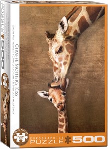 Afbeelding van het spelletje Giraffe Mother's Kiss Puzzel (500 stukjes)