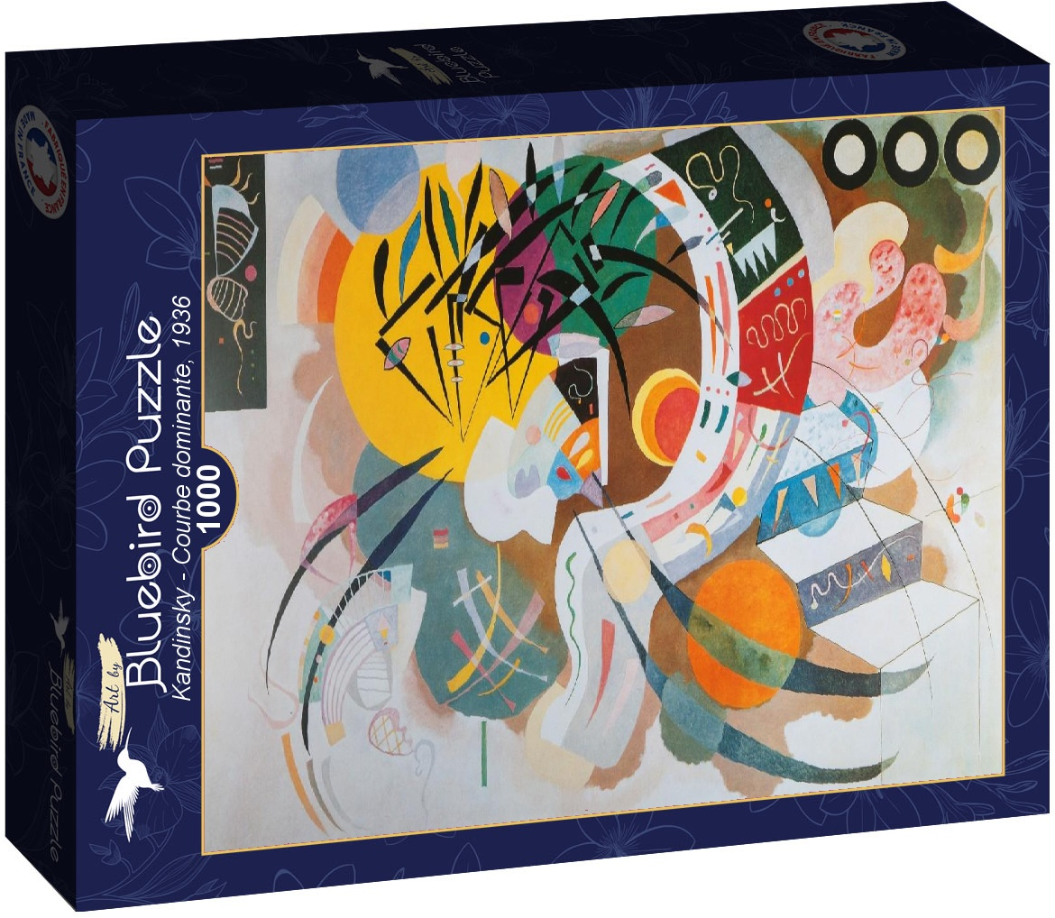 D-Toys Puzzle 1000 Pezzi - Kandinsky Vassily 'Dominant Curve', Opera D'Arte, Dimensioni 69x48 Cm, Prodotto In Romania, Per Adulti E Appassionati Di Puzzle